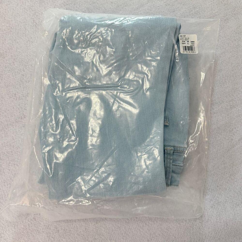 17 Short Moms jean high waisted slim straight leg denim petite XXL bottom casual